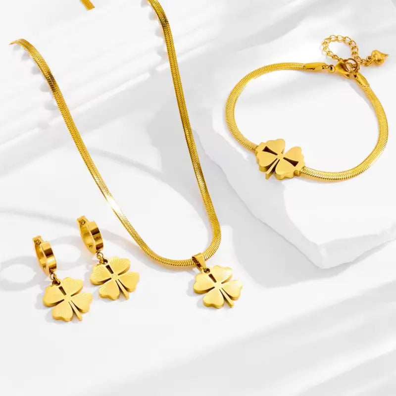 👑 Set Trébol Dorado